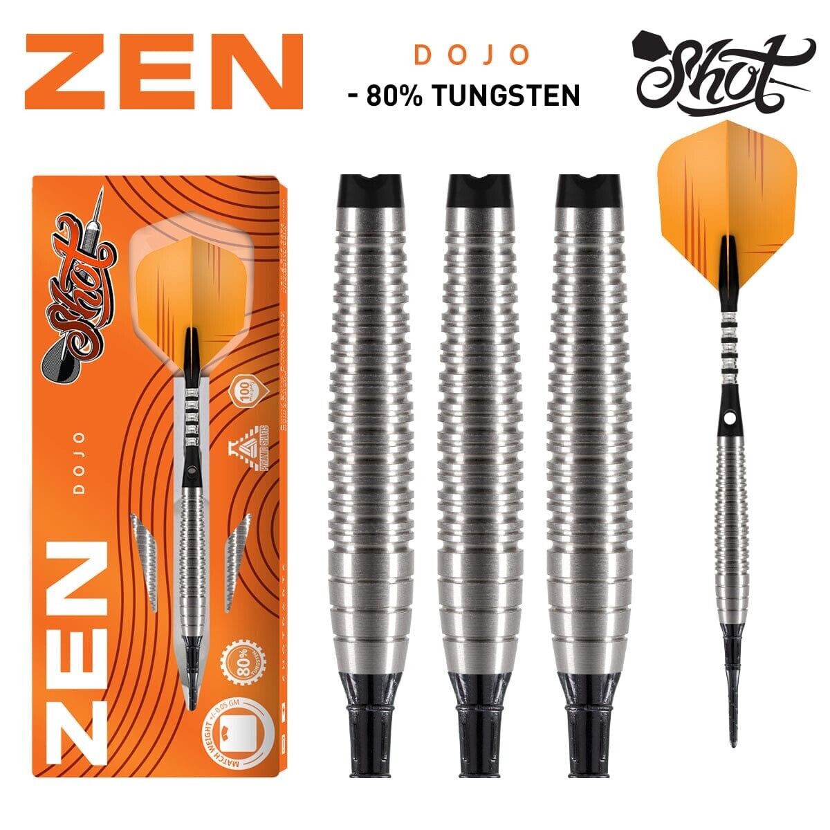 SHOT DARTS MODEL ZEN DOJO 18 GRAM SOFT TIP SHIPS FREE N FREE FLIGHTS