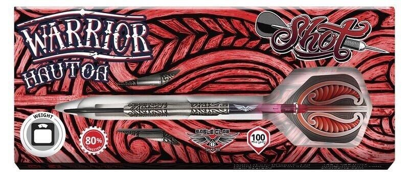 SHOT DARTS MODEL WARRIOR HAUTOA 18 GR TUNNSTN SOFT TIP SHIPS FREE N FREE FLIGHTS