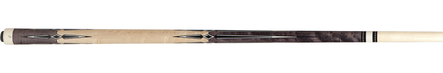 PECHAUER JP19S POOL CUE 12.5 MM SMOKE STAIN EBONY INLAY SHIPS FREE FREE CASE