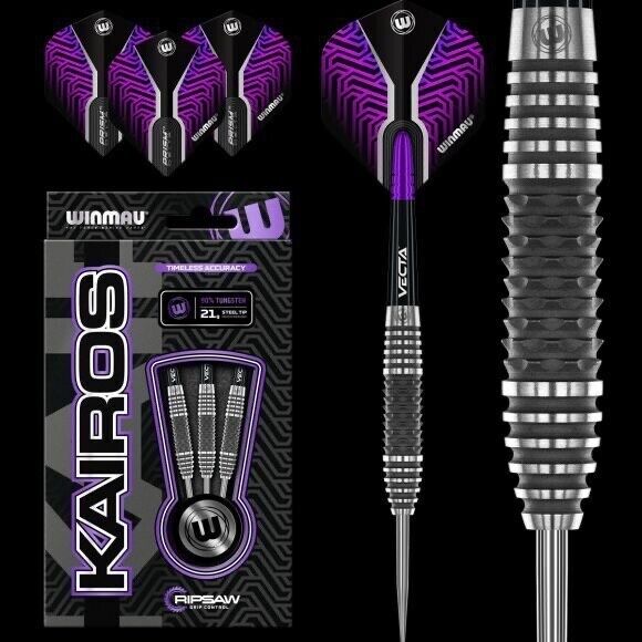 WINMAU KAIROS RIPSAW 23 GR STEEL TIP DARTS 90% TUNGSTEN SHIPS FREE FREE FLIGHTS