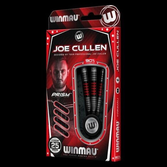 WINMAU 90% TUNGSTEN JOE CULLEN PRISM STEEL TIP DARTS 25 GR SHIPS FREE