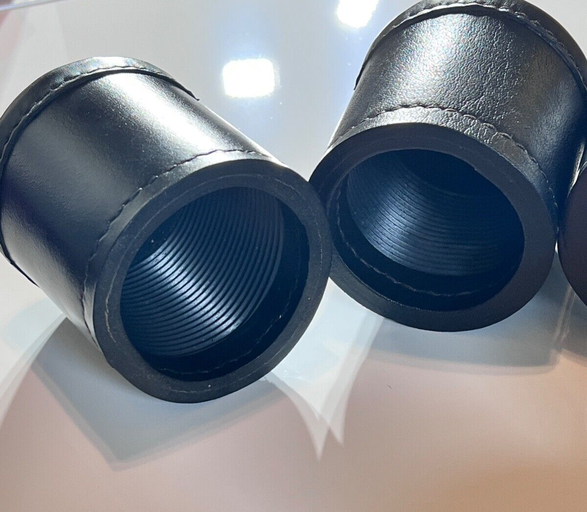 thumbnail image 2 of 2 Commercial Grade Leather Dice Cups With Ribbed Walls - Includes 5 Free Dice, Free Shipping 2 of 6