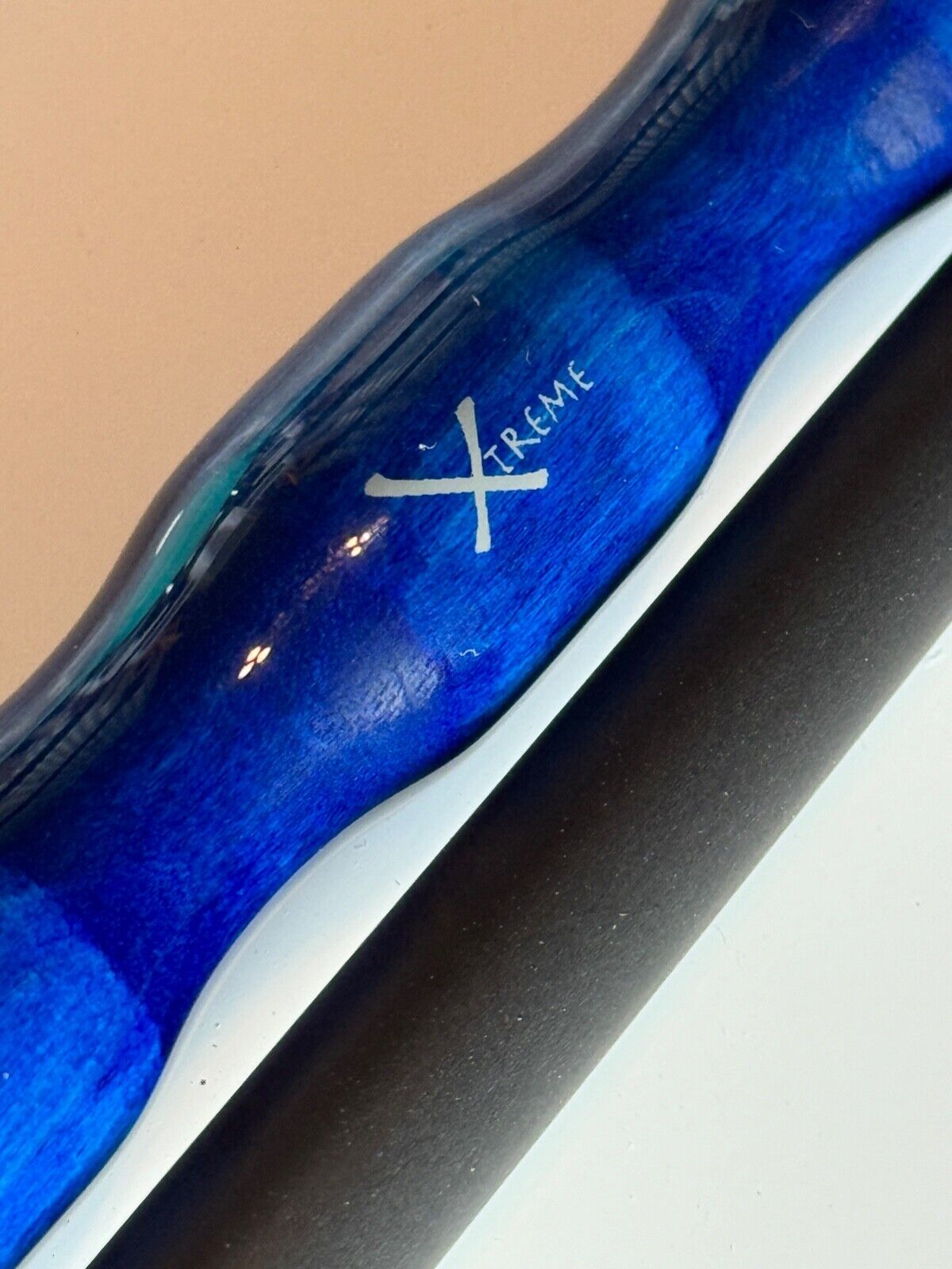 JACOBY BLUE  EXTREME JUMP CUE  13.1 BLACKOUT CARBON SHAFT SHIPS FREE FREE CASE