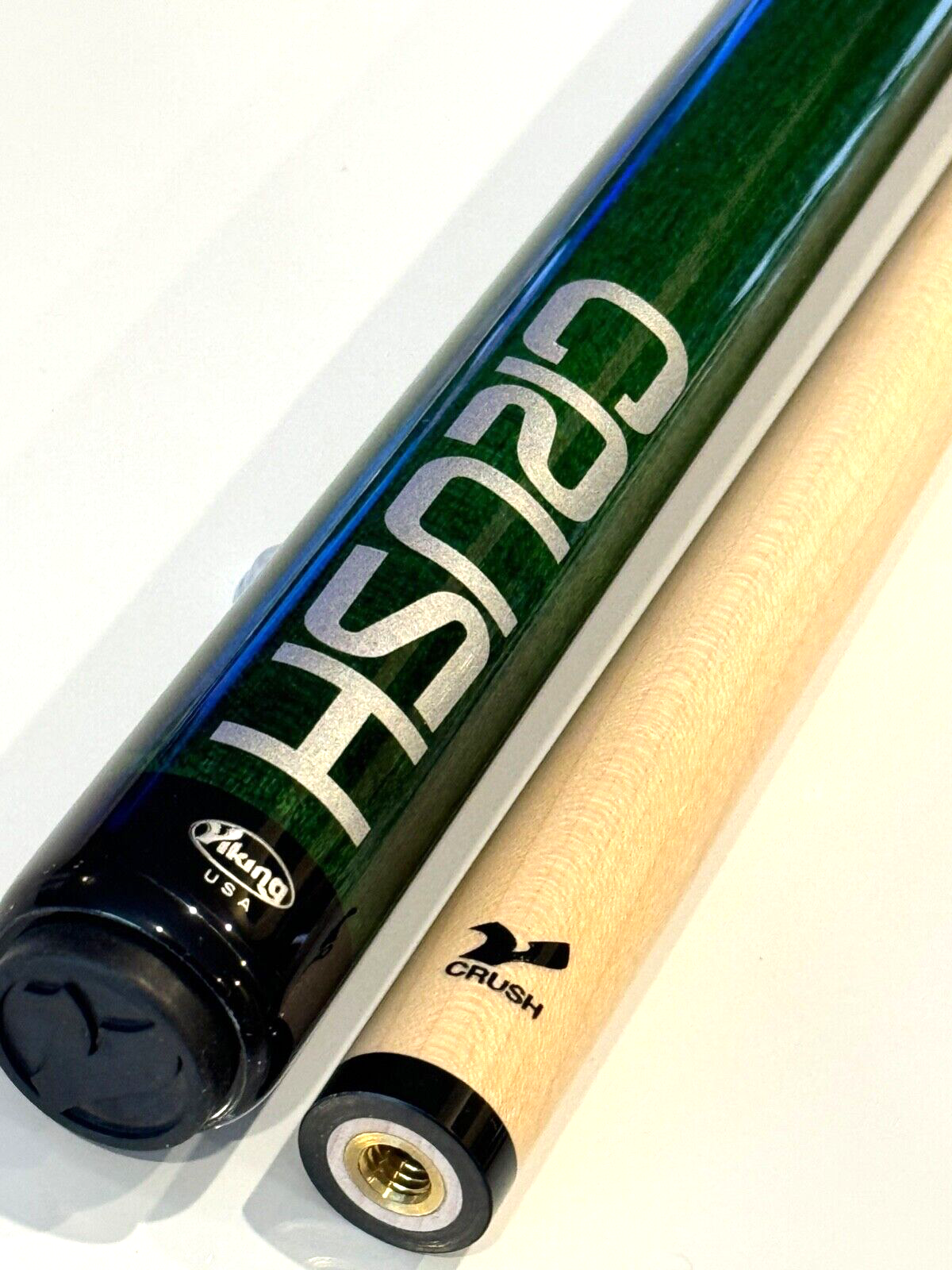 VIKING GREEN CRUSH BREAK CUE V CRUSH SHAFT WRAPLESS NEW SHIPS FREE N FREE CASE