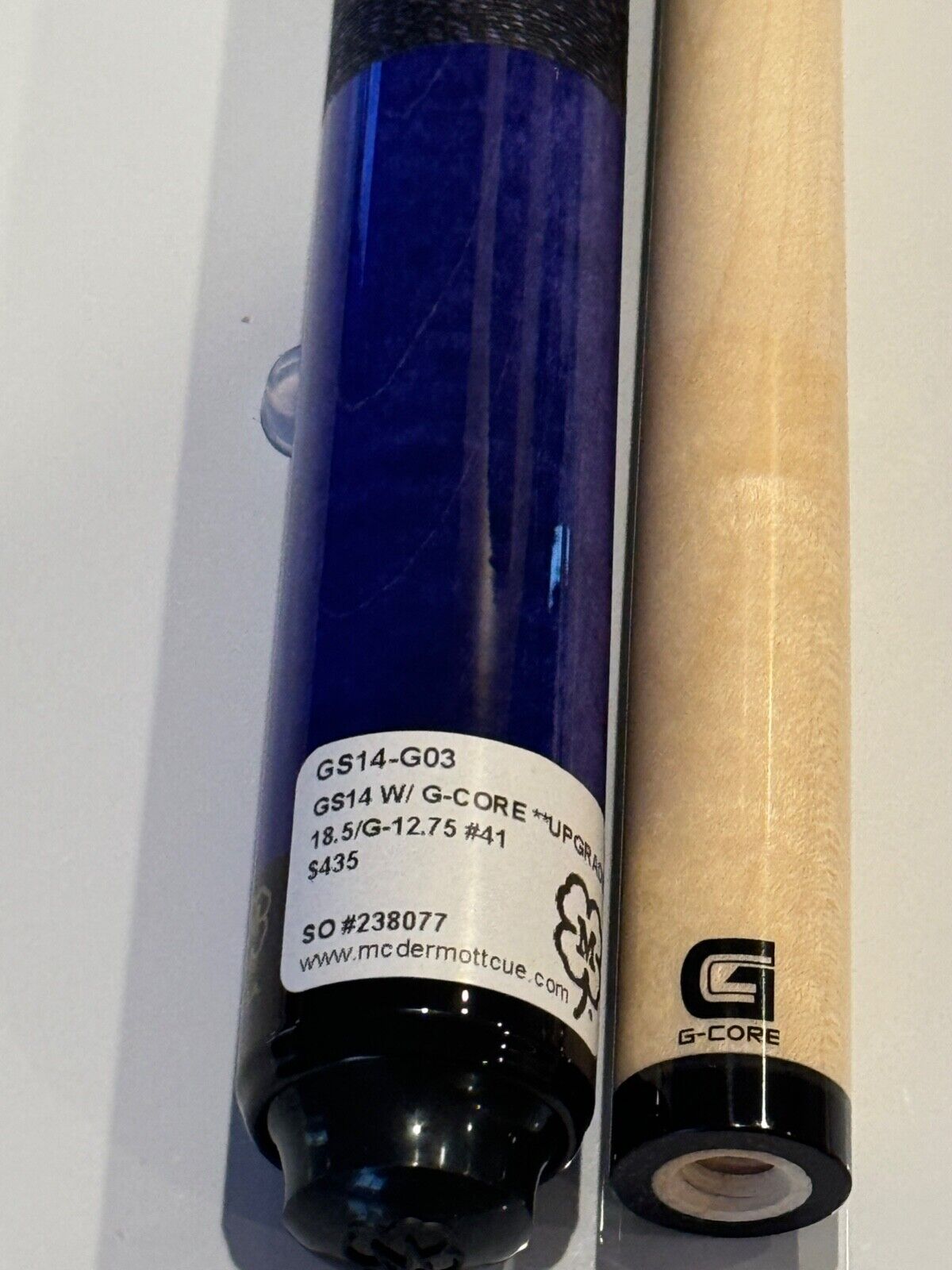 MCDERMOTT GS14 POOL CUE FREE 12.75 MM GCORE USA MADE NEW FREE SHIPPING FREE CASE