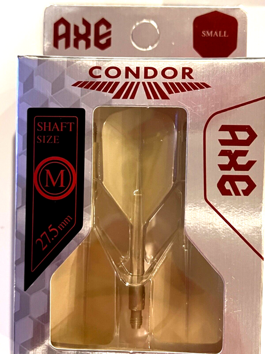 CONDOR AXE CHAMPAGNE METALLIC FLIGHTS MEDIUM LENGTH SMALL SHAPE 27.5M SHIPS FREE