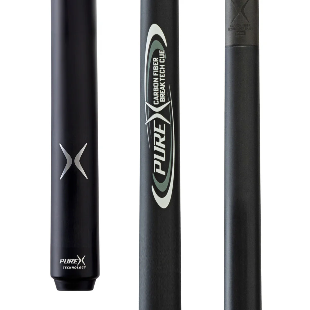 PUREX CARBON FIBER SHAFT BREAK CUE WRAPLESS HANDLE  FREE SHIPPING FREE HARD CASE