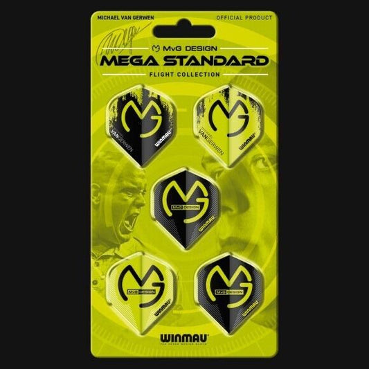 WINMAU MEGA STANDARD FLIGHT COLLECTIONS MVG DESIGN 5 PACK NEW SHIPS FREE