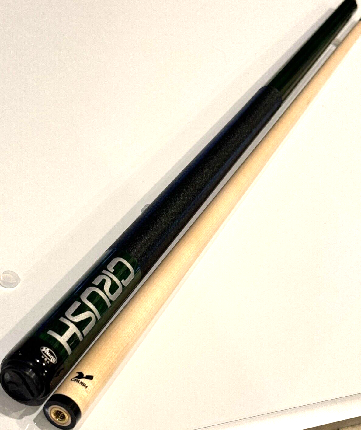 VIKING GREEN CRUSH BREAK JUMP CUE V CRUSH SHAFT LINEN NEW SHIPS FREE N FREE CASE