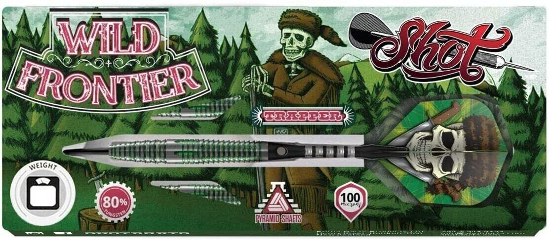 SHOT DARTS WILD FRONTIER TRAPPER 24 GRAM STEEL TIP NEW  SHIPS FREE FREE FLIGHTS