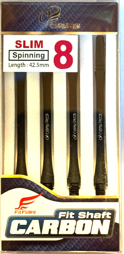 FIT FLIGHT CARBON SHAFTS #8 LENGTH SLIM SPINNING SHAFTS BRAND NEW SHIPS FREE