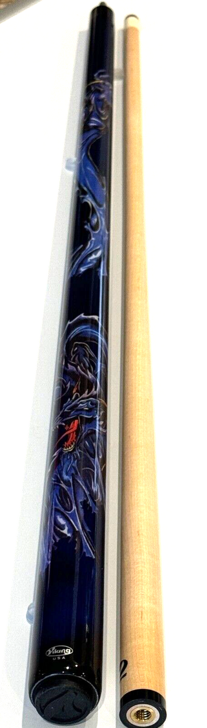 VIKING BLUE DRAGON POOL CUE 13.00 MM VIKORE SHAFT NEW SHIPS FREE N  FREE CASE