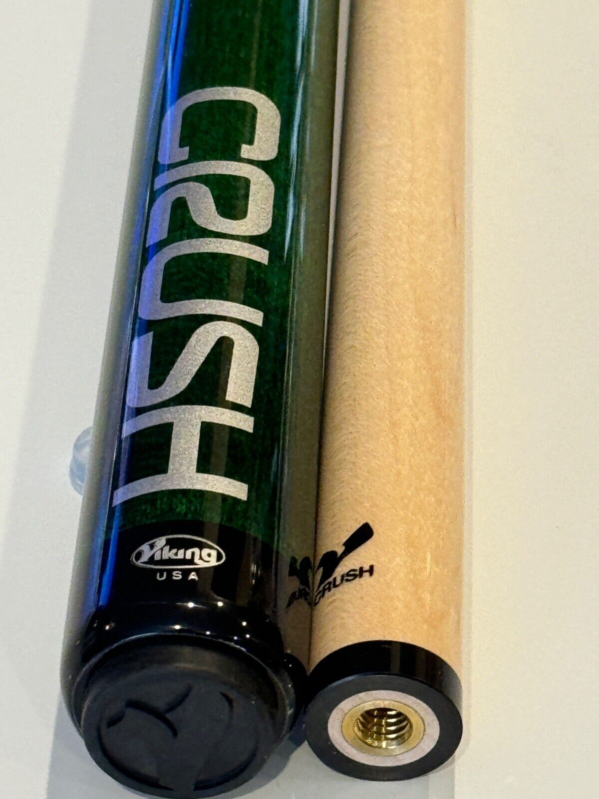 VIKING GREEN CRUSH BREAK CUE V CRUSH SHAFT WRAPLESS NEW SHIPS FREE N FREE CASE