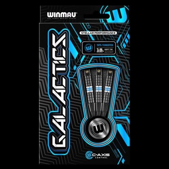 WINMAU GALACTICS 90% TUNGSTUN SOFT TIP DARTS 18 GR SHIPS FREE FREE FLIGHTS