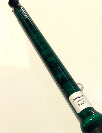 JACOBY JUMP CUE THE JUMPER GREEN STAIN FINGER GROOVE FREE SHIPPING FREE CASE