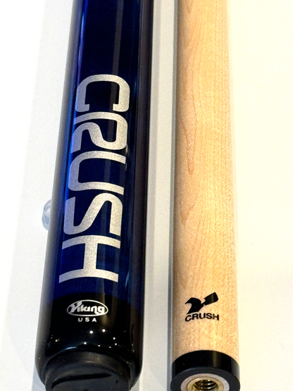 VIKING BLUE CRUSH BREAK CUE V CRUSH SHAFT WRAPLESS NEW SHIPS FREE N FREE CASE