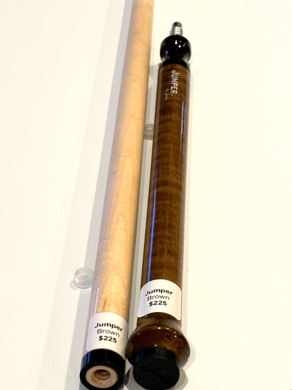 JACOBY JUMP CUE THE JUMPER BROWN STAIN NEW DESIGN FREE SHIPPING FREE CASE TOO!!