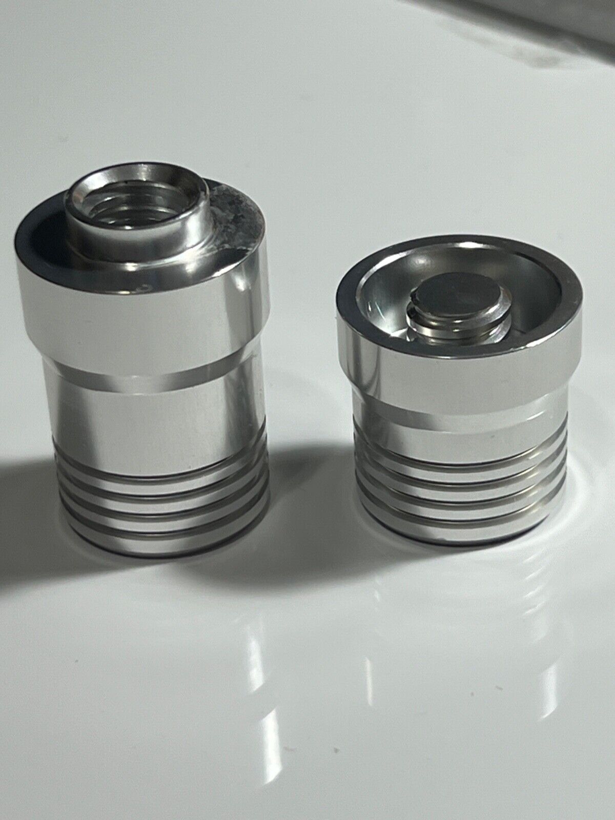 JOINT PROTECTOR SET SILVER ALUMINUM MALE AND FEMALE 2 PC SET NEW FREE SHIPPING