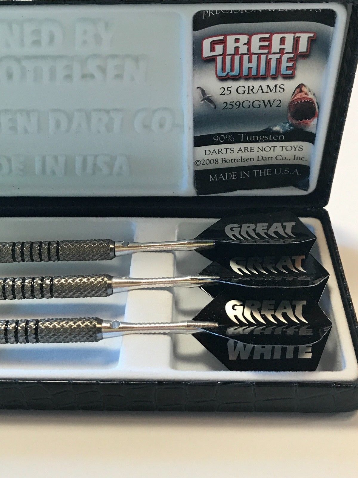 GREAT WHITE 259GGW2  STEEL TIP 25 GR BOTTELSEN DARTS BRAND NEW FREE SHIPPING