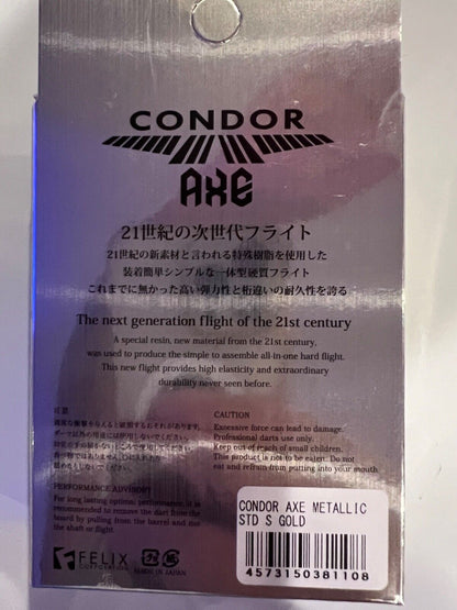 CONDOR GOLD METALLIC AXE HEAVY DUTY FLIGHT SHORT STANDARD SHAPE SHIP FREE