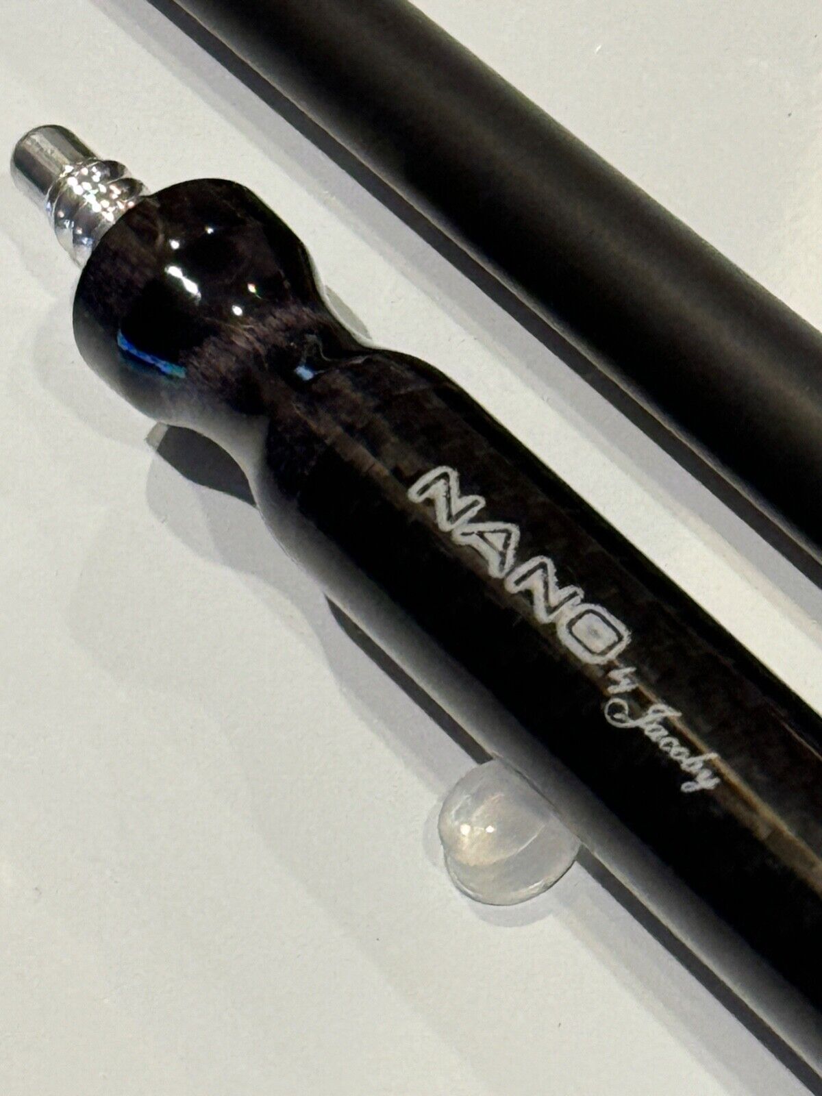 JACOBY NANO JUMP CUE CARBON FIBER FINGER GROOVE DESIGN FREE SHIPPING FREE CASE