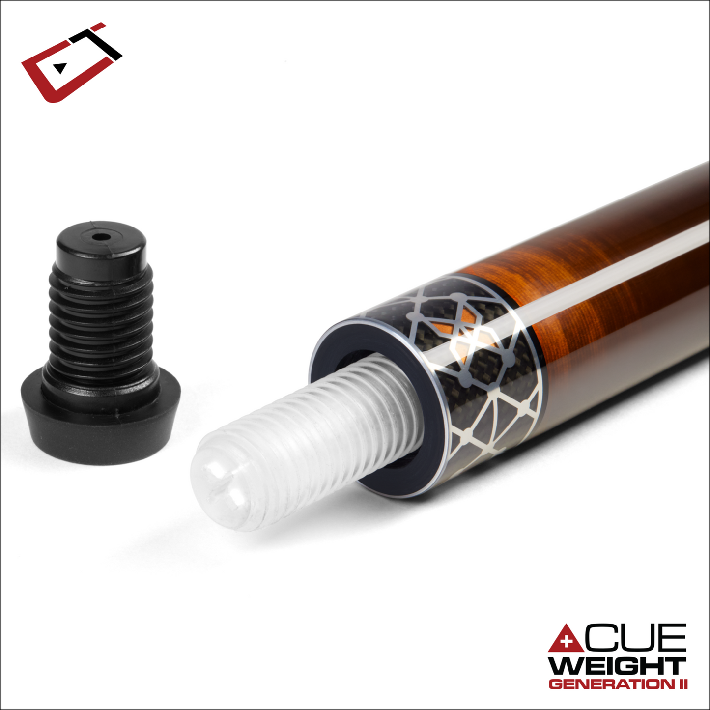 CUETEC X SERIES AMBER CUE WITH CYNERGY CARBON FIBER 12.5MM SHAFT NEW SHIPS FREE