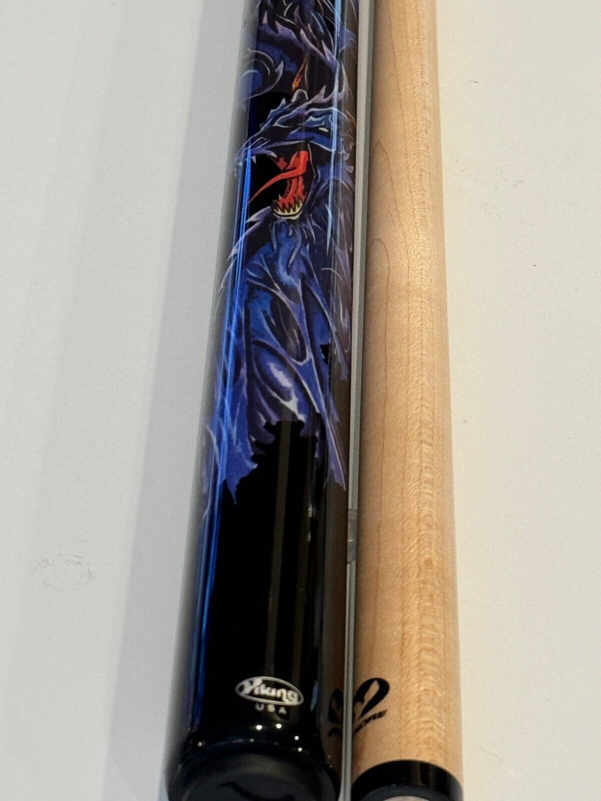 VIKING BLACK DRAGON POOL CUE 13.00 MM VIKORE SHAFT NEW SHIPS FREE N  FREE CASE