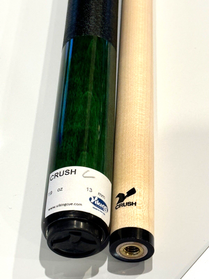 VIKING GREEN CRUSH BREAK JUMP CUE V CRUSH SHAFT LINEN NEW SHIPS FREE N FREE CASE