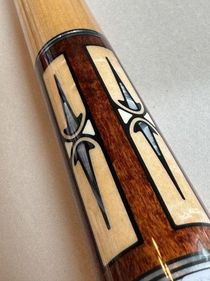 PECHAUER JP20 POOL CUE 12.75 MM DANISH STAIN NATURAL INLAY SHIPS FREE FREE CASE