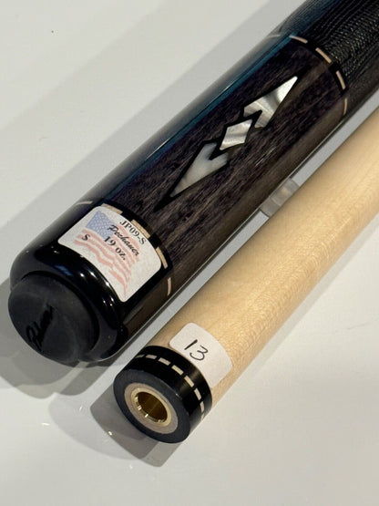 PECHAUER JP9-S JP9 POOL CUE 19/13 SMOKE STAIN MAPLE LEATHER WRAP NEW SHIPS FREE