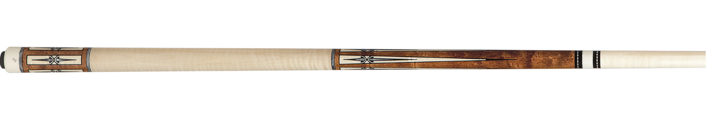 PECHAUER JP20 POOL CUE 12.75 MM DANISH STAIN NATURAL INLAY SHIPS FREE FREE CASE