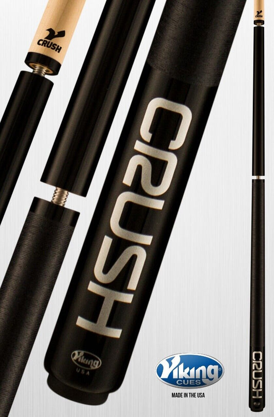 VIKING BLACK CRUSH BREAK JUMP CUE V CRUSH SHAFT LINEN NEW SHIPS FREE N FREE CASE