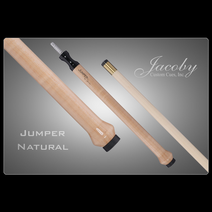 JACOBY JUMP CUE THE JUMPER NATURAL STAIN FINGER GROOVE FREE SHIPPING FREE CASE