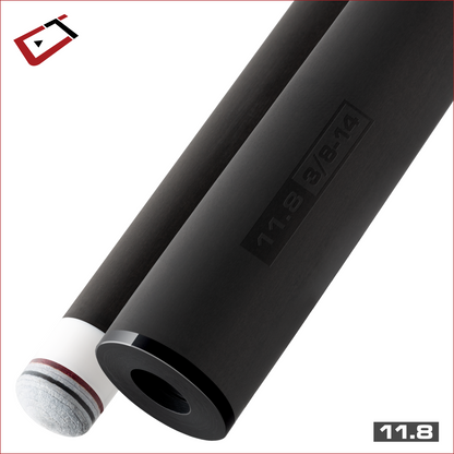 CUETEC 11.8 MM CYNERGY SHAFT  3/8 X 14 CARBON FIBER NEW 95-008T FREE SHIPPING