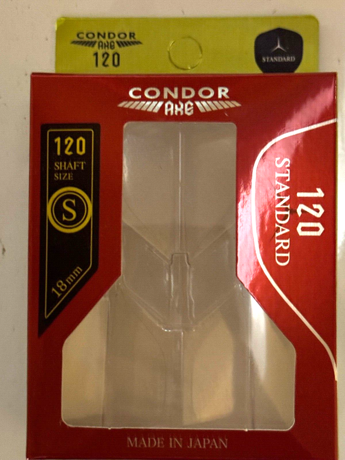 CONDOR AXE 120 CLEAR DART FLIGHTS SHORT 18MM STANDARD 3 WING SHIP FREE BRAND NEW