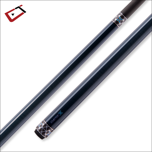 CUETEC X SERIES LAGOON CUE WITH CYNERGY CARBON FIBER 12.5MM SHAFT NEW SHIPS FREE