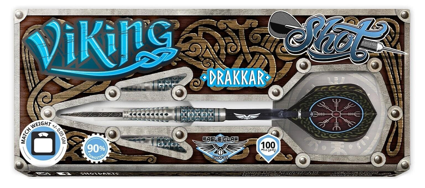 SHOT DARTS MODEL VIKING DRAKKAR 27 GRAM STEEL TIP NEW  SHIPS FREE FREE FLIGHTS