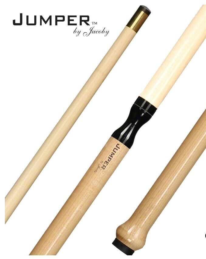 JACOBY JUMP CUE THE JUMPER NATURAL STAIN FINGER GROOVE FREE SHIPPING FREE CASE