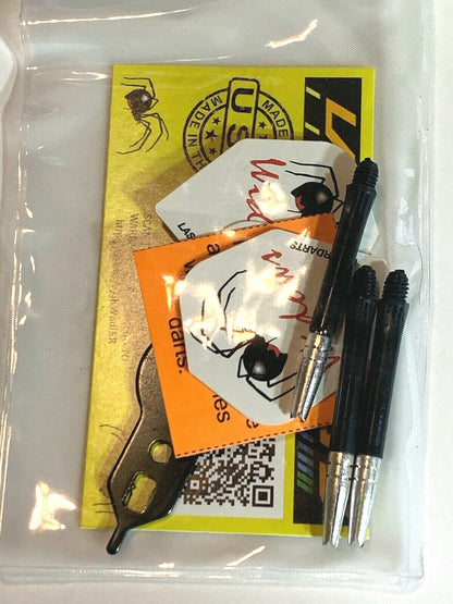 BLACK WIDOW STEEL TIP DARTS 27 GRAM MOVABLE POINT FREE SHIPPING FREE FLIGHTS