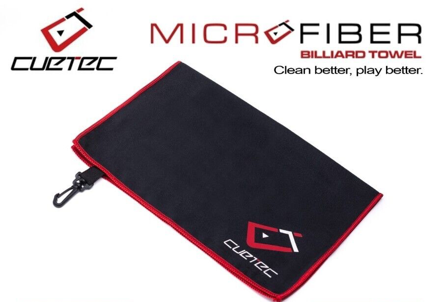 CUETEC MICROFIBER BILLIARD TOWEL CLEAN BETTER PLAY BETTER NEW FREE SHIPPING