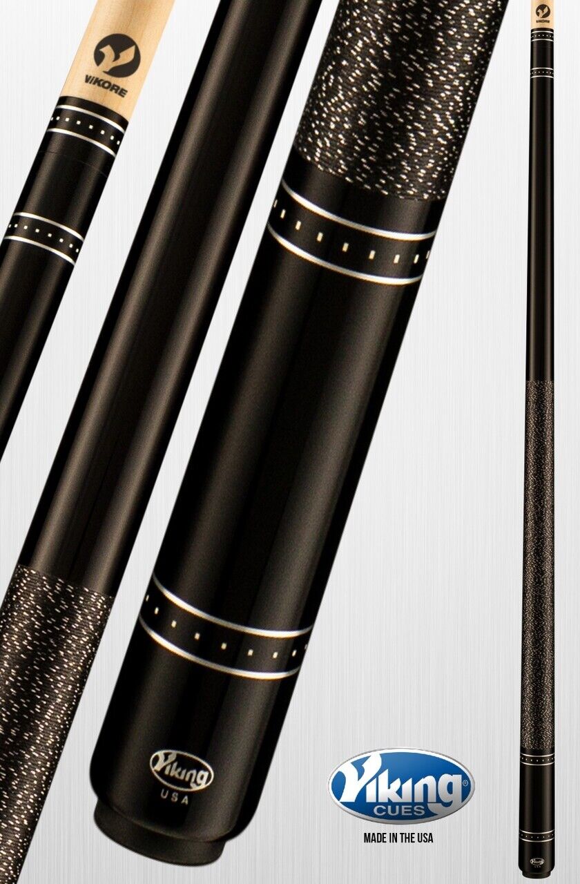 VIKING 3452 POOL CUE LEATHER TIGER 12.00 MM TIP VIKORE SHAFT SHIPS FREE BONUS