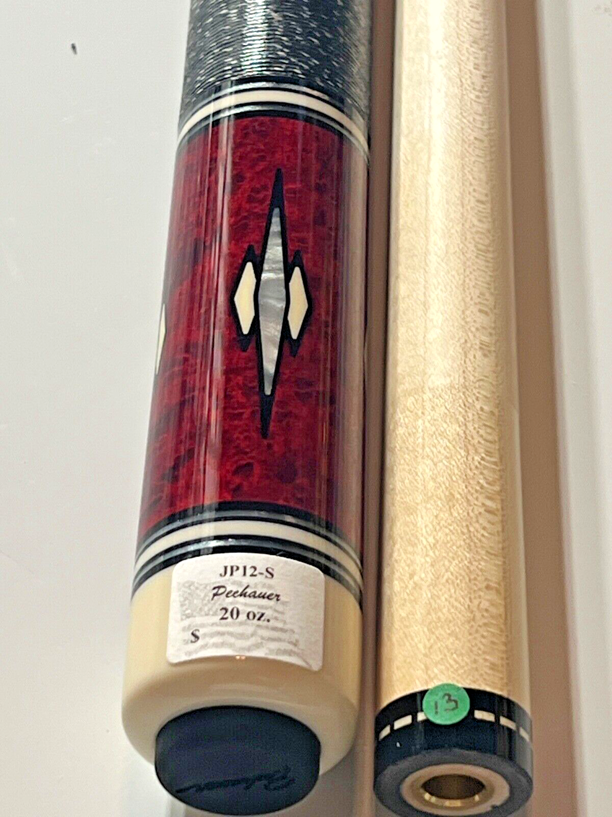 PECHAUER JP12-S JP12S POOL CUE BURGUNDY STAIN 13.00 MM NEW SHIPS FREE FREE CASE