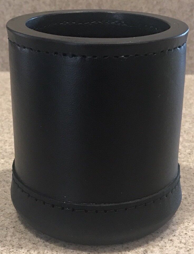 DICE CUP WITH DICE LEATHER RIBBED WALLS USA MADE FREE SHIPPING THE REAL DEAL