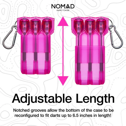 CASEMASTER PINK NOMAD VIPER ADJUSTABLE DART CASE NEW FREE FLIGHTS SHIPS FREE