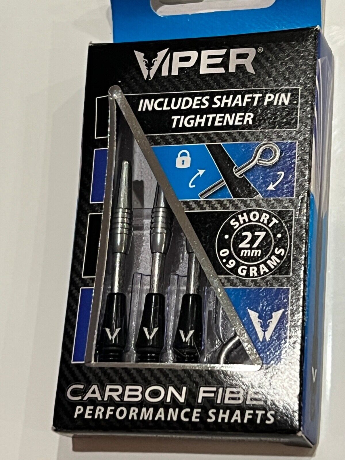 VIPER CARBON FIBER SHAFTS SHORT 27 MM GREY/BLACK BRAND NEW SHIP FREE W/ ORINGS