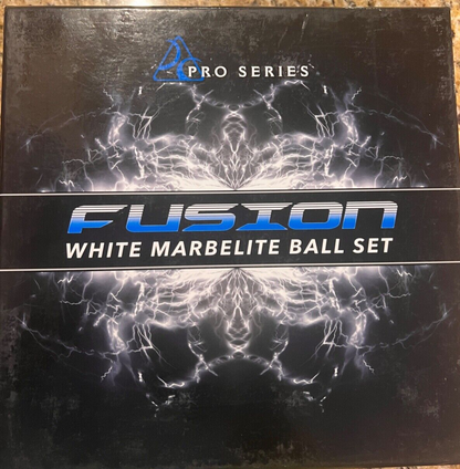 FUSION WHITE MARBELITE POOL BALL SET BRAND NEW FREE LE PRO TIPS FREE SHIPPING