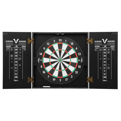 VIPER HIDEAWAY DARTBOARD CABINET REVERSIBLE BLACK FINISH OPEN ITEM  SHIPS FREE