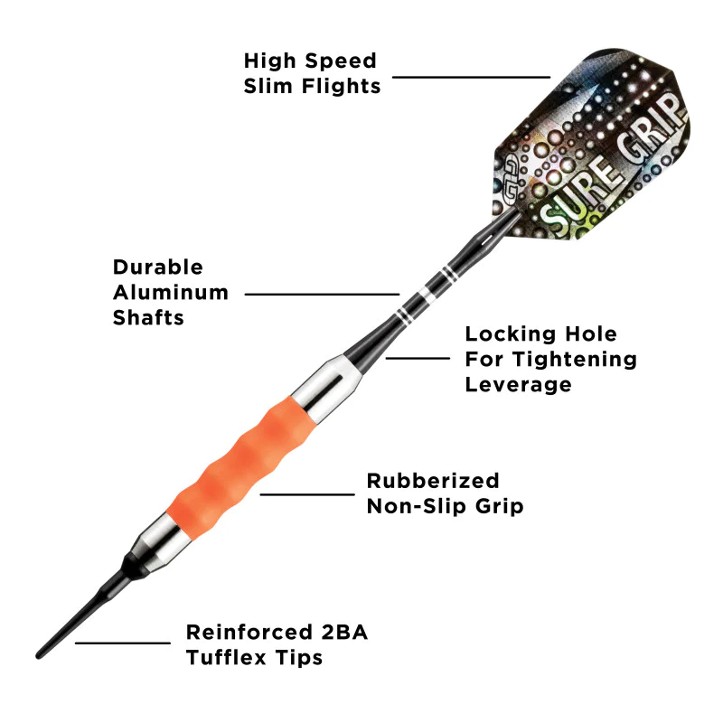 SURE GRIP DARTS FROM GLD 18 GRAM BRAND NEW SHIPS FREE FLIGHTS FREE 20-0003-18