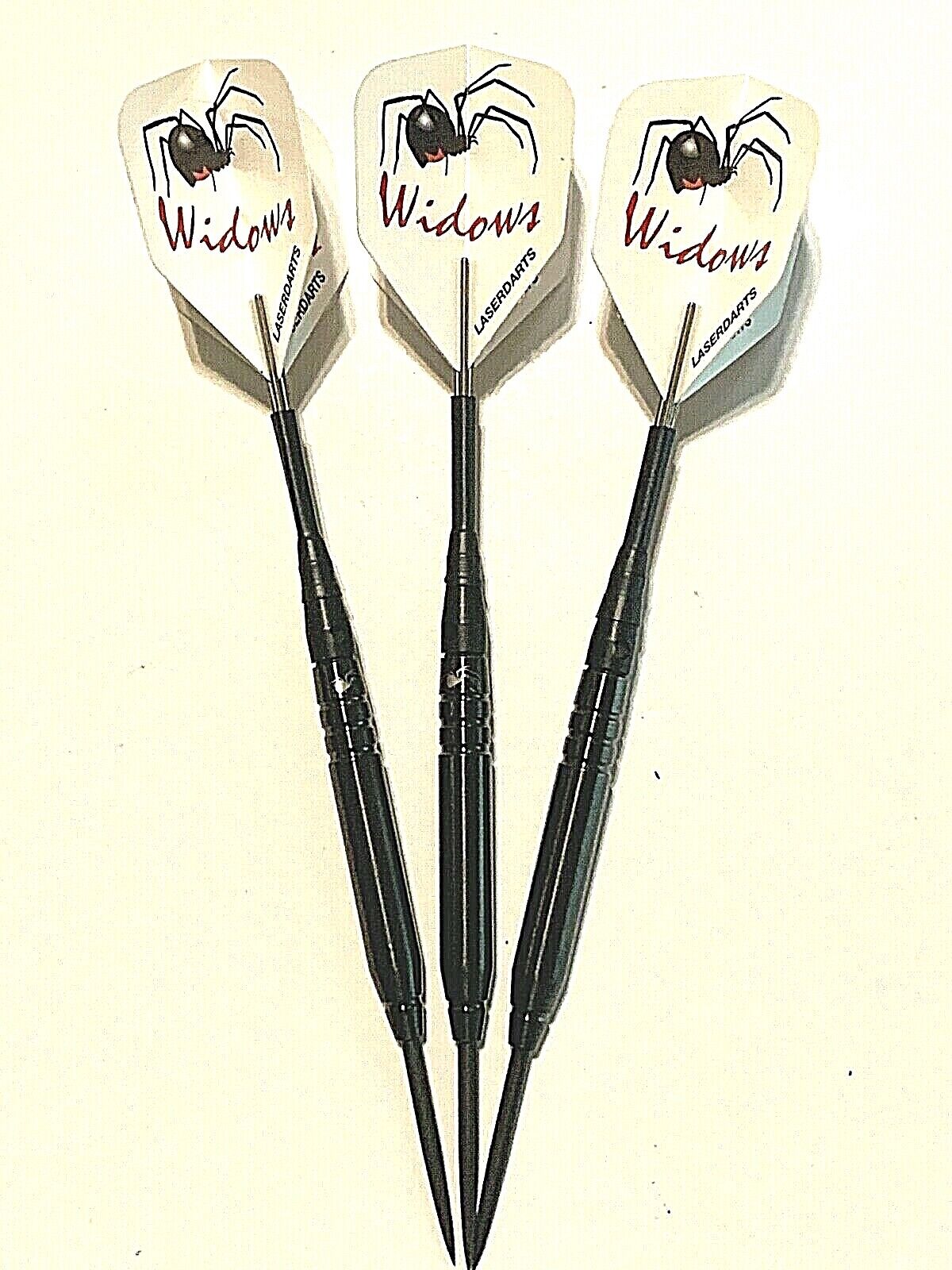 BLACK WIDOW SMOOTH STEEL TIP DARTS 23 GRAM FIXED PT LBWF123 SHIPS FREE FLIGHTS