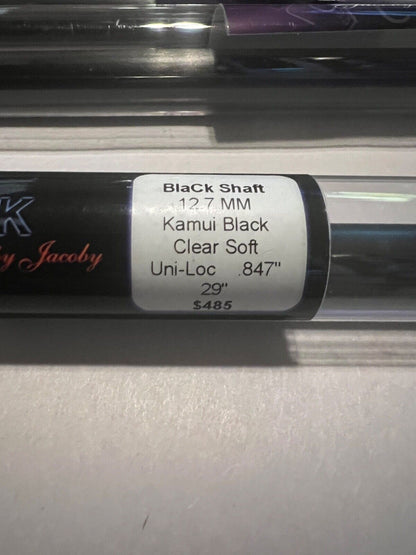 JACOBY 4.0 BLACK 29" CARBON SHAFT 12.7 MM UNILOC KAMUI TIP SHIPS FREE